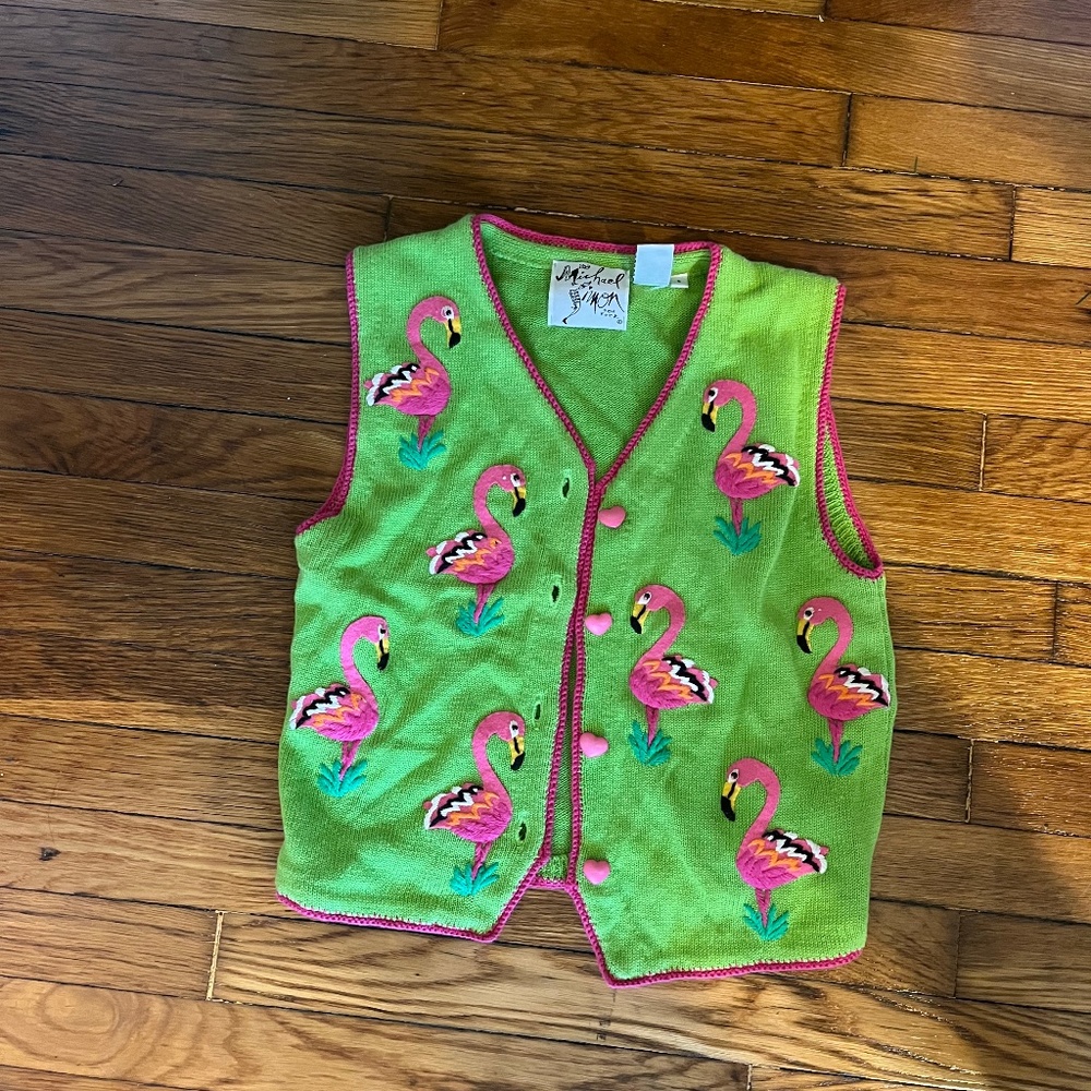 Vintage Flamingo knit Vest